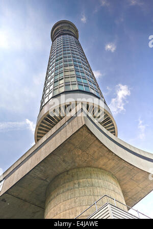 The BT Tower is a communications tower located in Fitzrovia, London, owned by BT Group Stock Photo