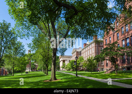 Quiet Green at Brown University, College Hill Historic District, Providence, Rhode Island, USA Stock Photo