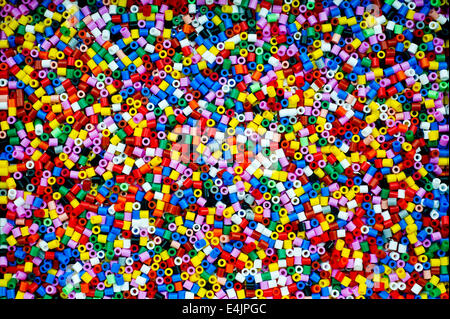 Multicoloured Hama beads Stock Photo