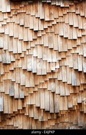 Weathered wooden shingles texture Stock Photo