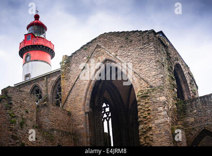 Abbaye Saint-Mathieu de Fine-Terre, Saint Mathieu, Brittany, France Stock Photo