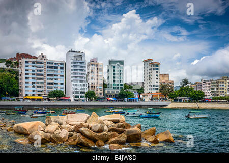 Stanely, Hong Kong, China skyline at the Main Street waterfront. Stock Photo