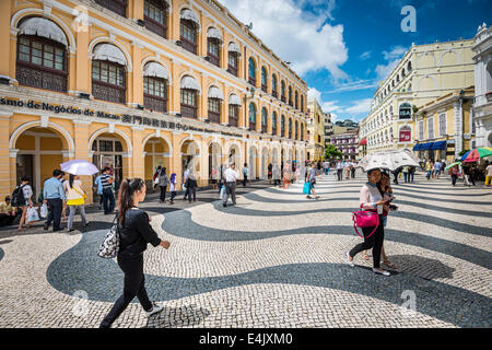 Senado Square in Macau, China. Stock Photo