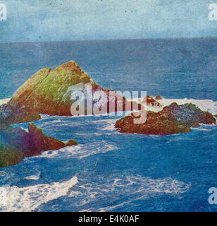 Seal Rocks from Cliff House, San Francisco, California, circa 1900 Stock Photo