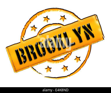 Stamp - BROOKLYN Stock Photo