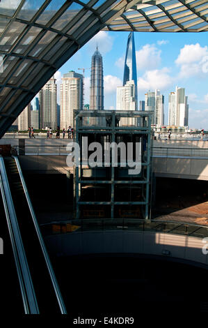 shanghai pudong view from puxi Stock Photo