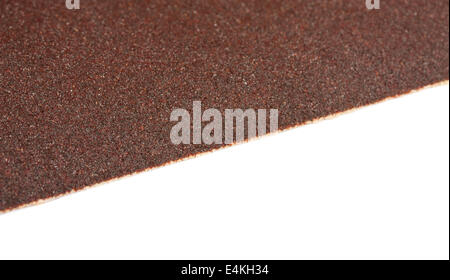 Brown sandpaper texture, closeup shot Stock Photo