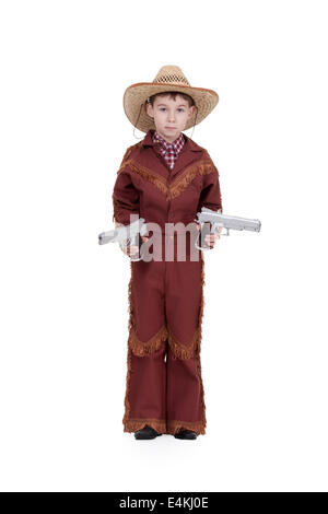 boy dressed as a cowboy Stock Photo