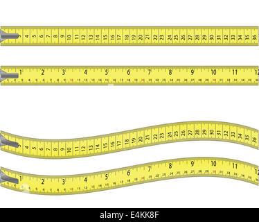 Tape measure  isolated on white Stock Photo