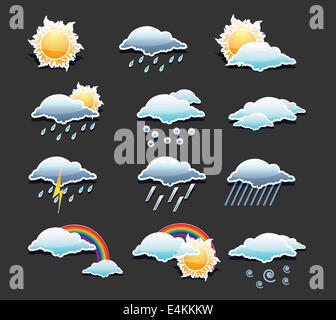 Weather Icons Set Stock Photo