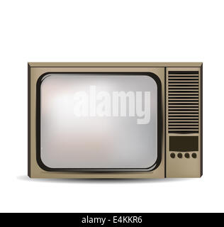 tv old retro vintage icon stock vector illustration isolated on white ...
