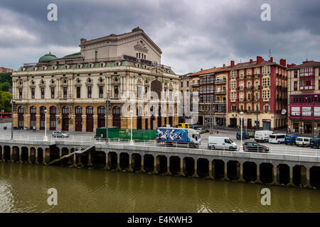 Teatro Arriaga opera house, Casco Viejo district, Bilbao, Basque Country, Spain Stock Photo