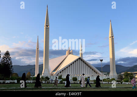 King Faisal Mosque in Islamabad, Pakistan Stock Photo