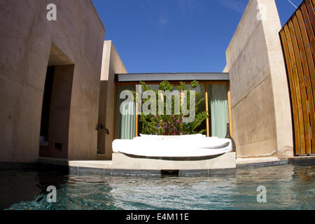 Private pool and day bed in a luxury hotel suite Stock Photo