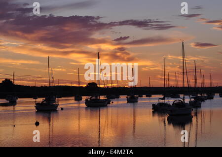 Dawn at Hullbridge on the River Crouch Essex Stock Photo