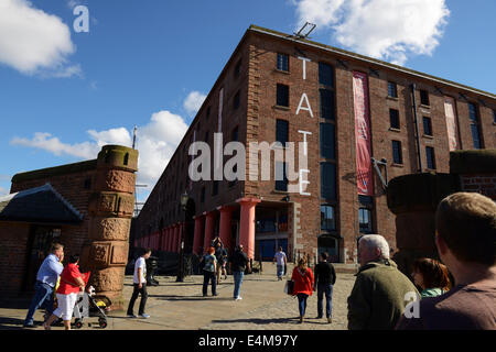 The Tate Liverpool art gallery building at the Albert Dock Liverpool UK Stock Photo