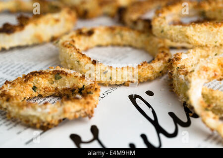 Baked Onion Rings Stock Photo