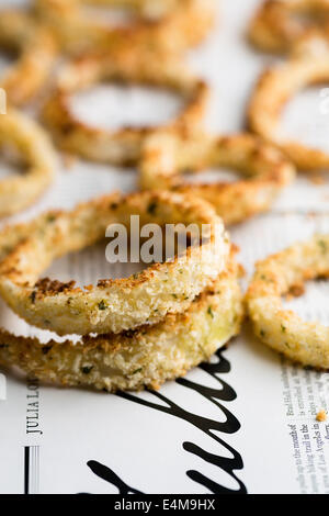 Baked Onion Rings Stock Photo