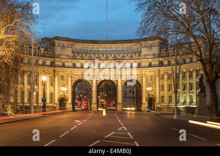 Admiralty Arch at night,The Mall,London,England Stock Photo