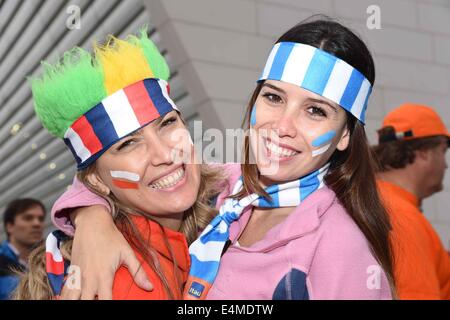Sao Paulo, Brazil. 9th July, 2014. Fans Football/Soccer : FIFA World Cup Brazil 2014 Semi-finals match between Netherlands 0(2-4)0 Argentina at Arena de Sao Paulo in Sao Paulo, Brazil . © SONG Seak-In/AFLO/Alamy Live News Stock Photo