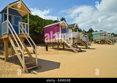 Beach Huts at Wells Norfolk United Kingdom England Stock Photo