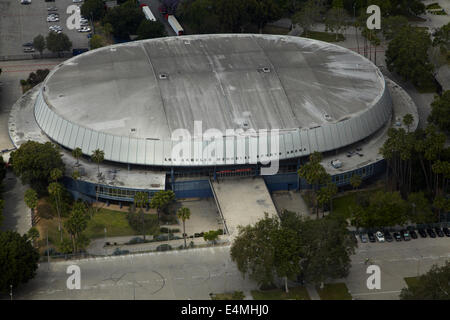 Los Angeles Memorial Sports Arena, Los Angeles, California, USA - aerial Stock Photo