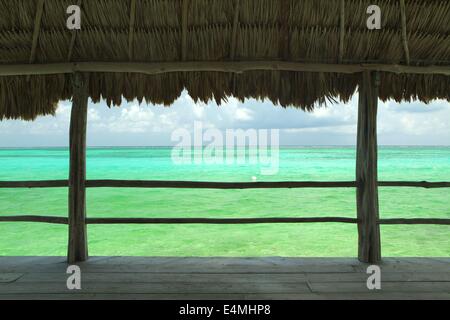 Beautiful view of the ocean from Ambergris Caye, Belize Stock Photo