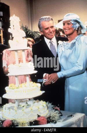 DYNASTY Aaron Spelling US TV series (1981-89) with Linda Evans and John Forsythe Stock Photo