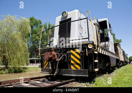 Whitewater Valley Railroad Puget Sound Naval switcher engine dating from the second world war. Stock Photo