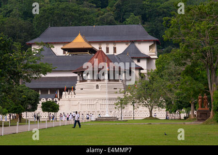 Buddhist temple of the Sacred Tooth Relic in Kandy. Stock Photo