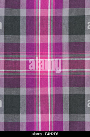 red and gray plaid fabric Stock Photo