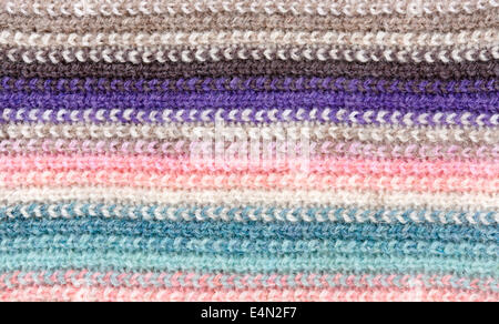 knitted striped colored background Stock Photo