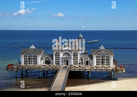 Pier of Sellin, Ruegen, Rugia, Mecklenburg-Western Pomerania, Germany ...