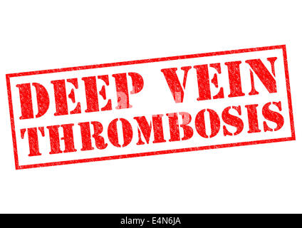 DEEP VEIN THROMBOSIS red Rubber Stamp over a white background. Stock Photo