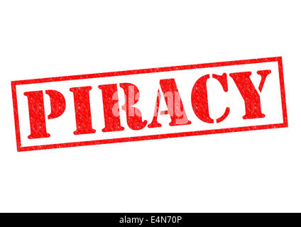 PIRACY red Rubber Stamp over a white background. Stock Photo