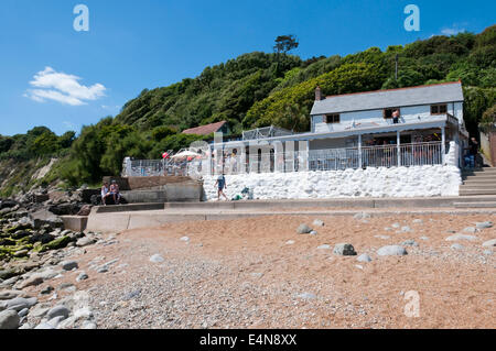 The Beach Shack at Steephill Cove, Isle of Wight. Stock Photo