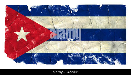 Grungy Flag - Cuba Stock Photo