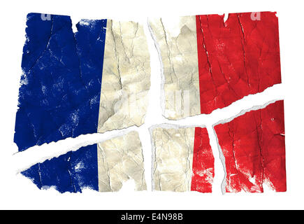 Grungy Flag - France Stock Photo