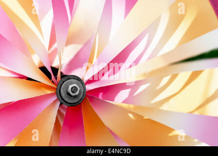 Detail of the colorful pinwheel. Stock Photo
