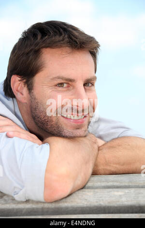 Portrait of brown-haired man Stock Photo