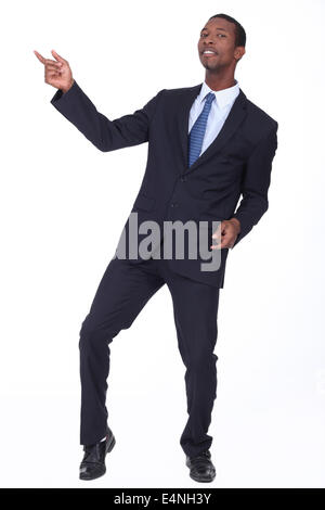 black man in suit Stock Photo