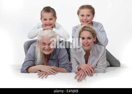 Portrait of different generations Stock Photo