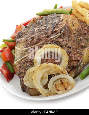 Grilled Steak with Sweet Potato Stock Photo - Alamy