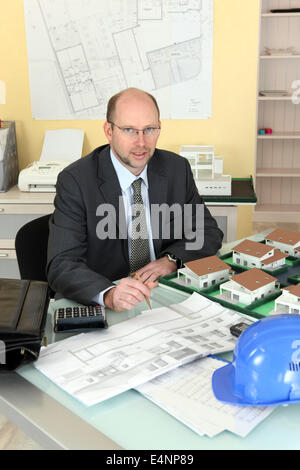 Architect in his office Stock Photo