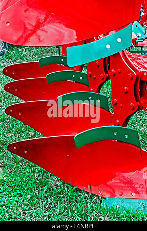 Equipment for agriculture, presented to an agricultural exhibition. Stock Photo