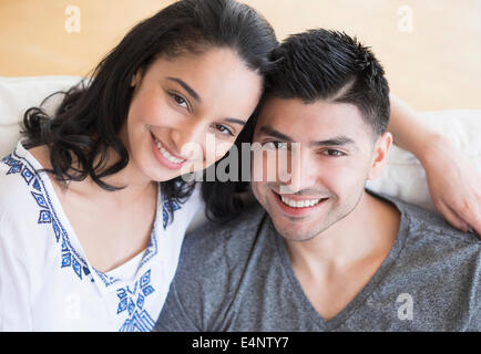 Portrait of happy young couple Stock Photo