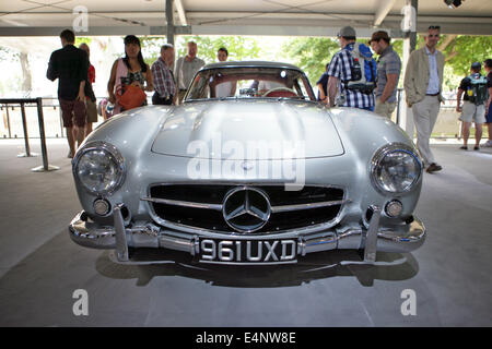1955 Mercedes-Benz 300SL Gullwing on display at Goodwood Festival of Speed near Chichester in 2013 Stock Photo