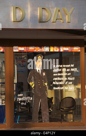 D Day with Lord Mountbatten at Musee Du Debarquement D Day Museum in Arromanches, Normandy, France in July Stock Photo