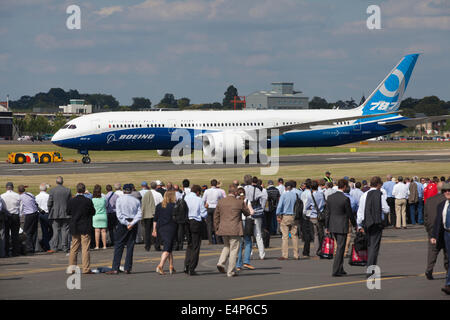 The Farnborough International Airshow trade exhibition for the aerospace and defence industries, Hamphire, England, UK Stock Photo