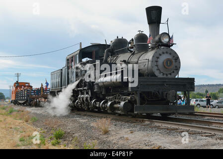 Mount Emily Lumber Co. Shay #1, City of Prineville Railway Fourth of July celebration, Prineville, Oregon 14074 61649 Stock Photo